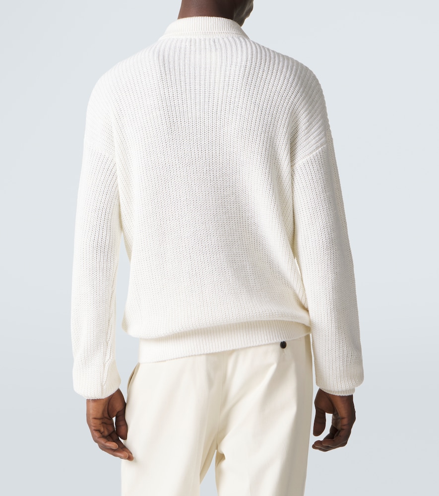  Ralph Lauren Purple Label Ralph Lauren Purple Label Polopullover Aus Seide Und Leinen 