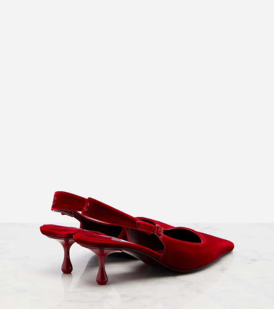  Jimmy Choo Jimmy Choo Amel Velvet Slingback Pumps 