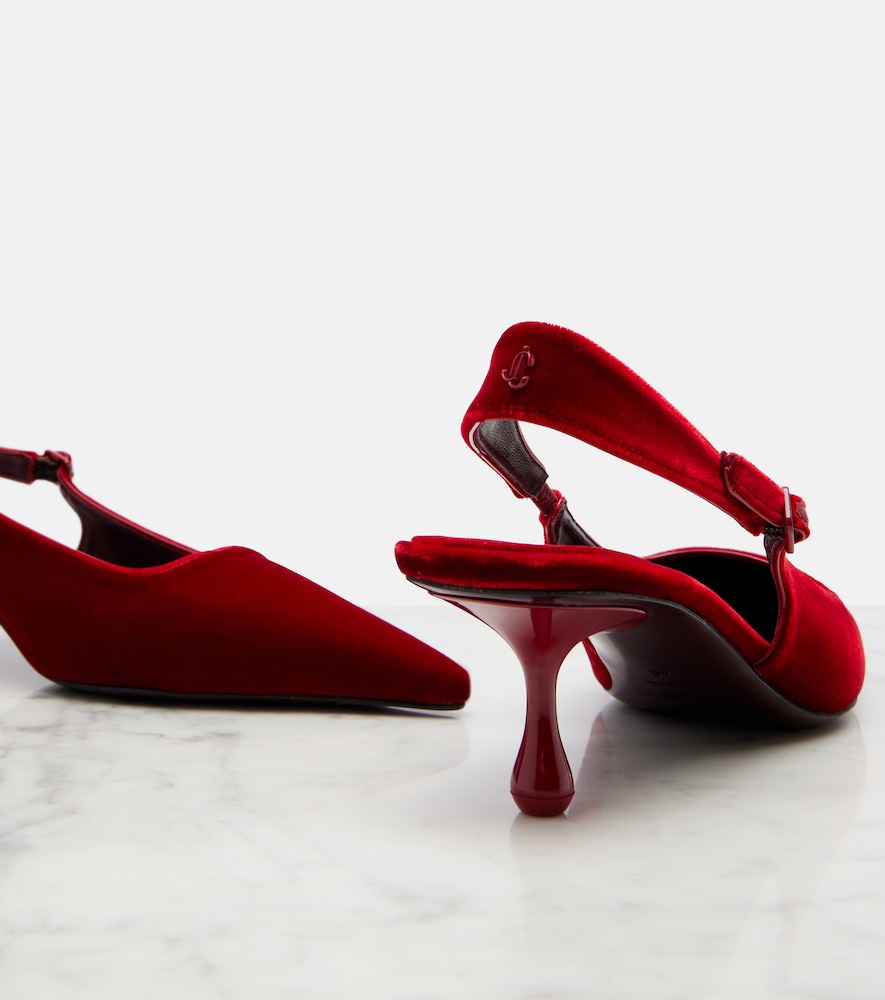  Jimmy Choo Jimmy Choo Amel Velvet Slingback Pumps 