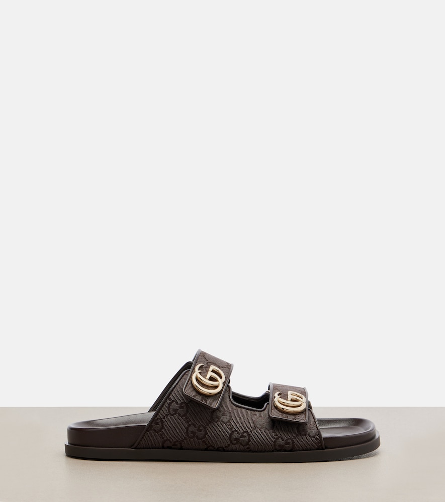  Gucci Gucci Double G Gg Canvas Sandals 