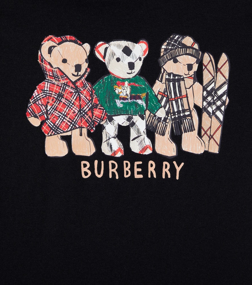 Burberry Thomas Bear And Friends Cotton T-shirt In Black