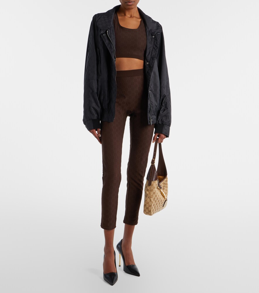 Gucci GG jersey jacquard sports bra