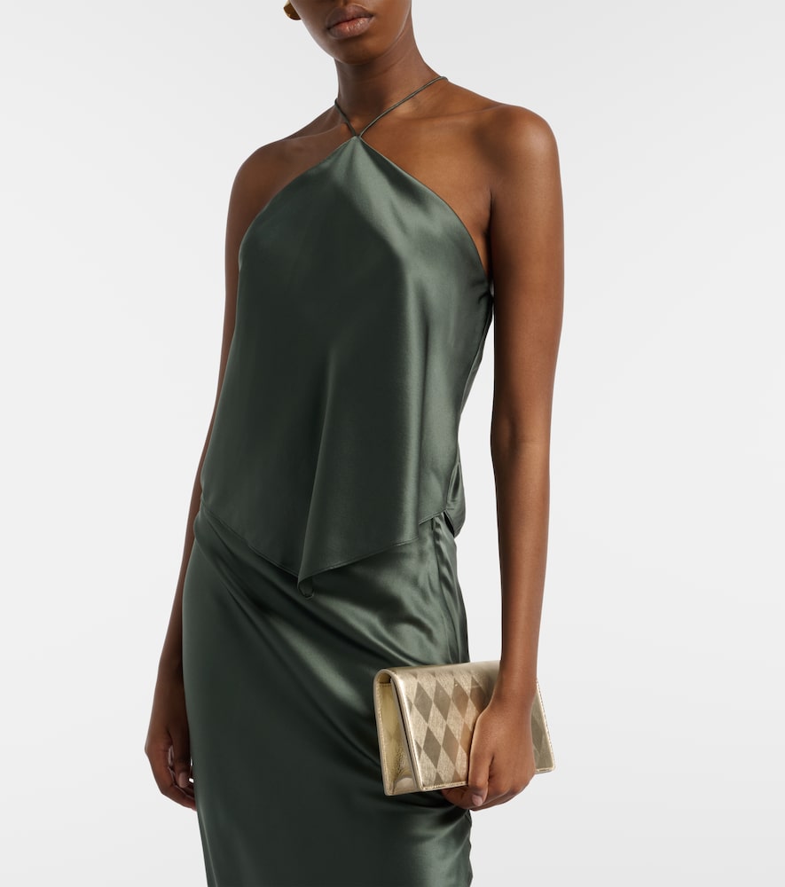 Halterneck Silk Charmeuse Top