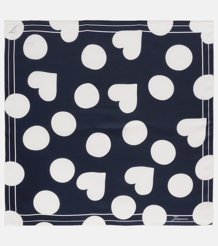 Jacquemus Caur printed silk scarf