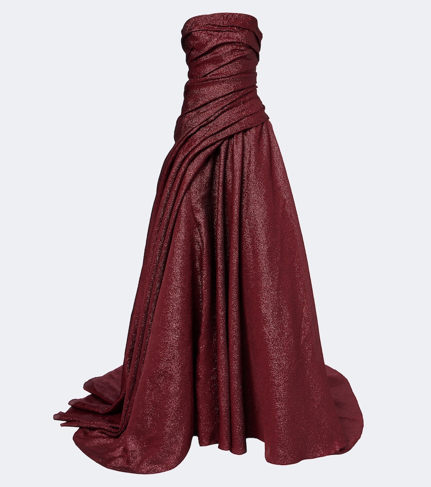 Bustier-Robe aus Lamé
