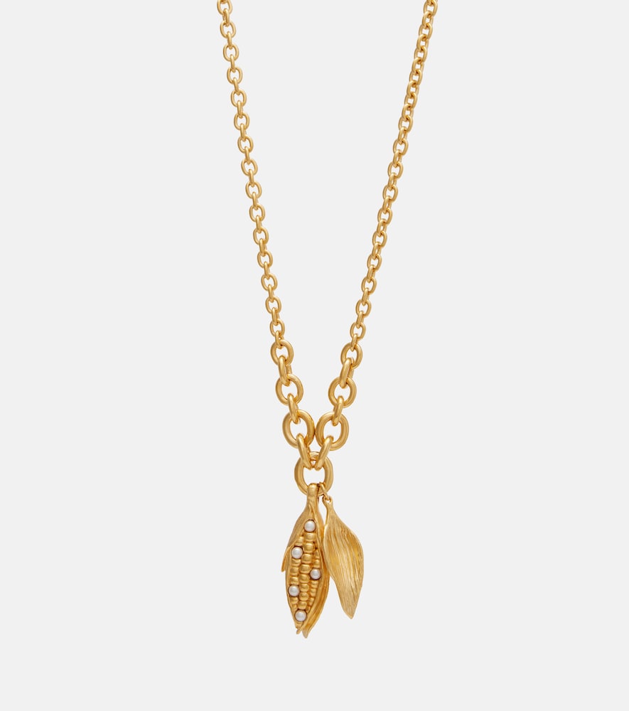 Chloe Chloé Faux pearl-embellished chain necklace