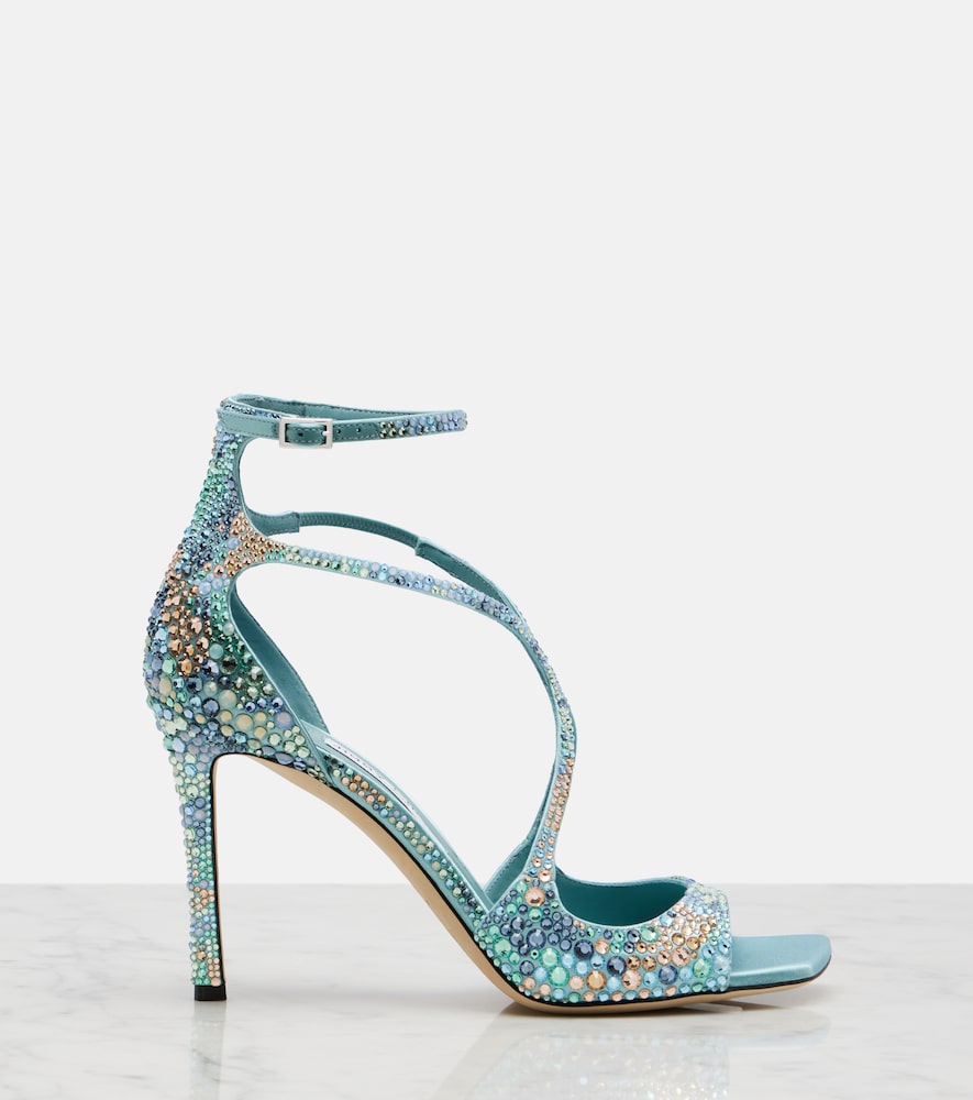  Jimmy Choo Jimmy Choo Verzierte Sandalen Azia Aus Satin 