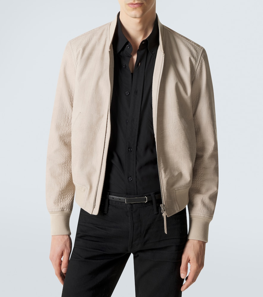 Leather Bomber Jacket