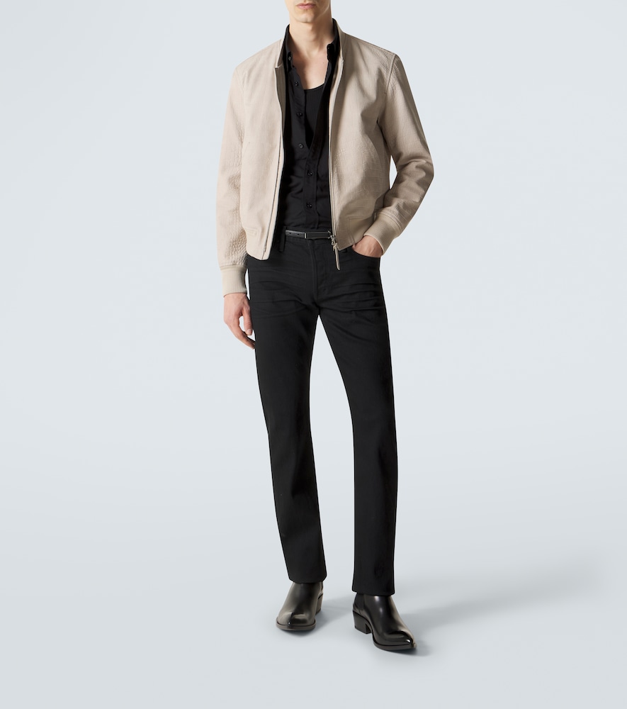 Leather Bomber Jacket