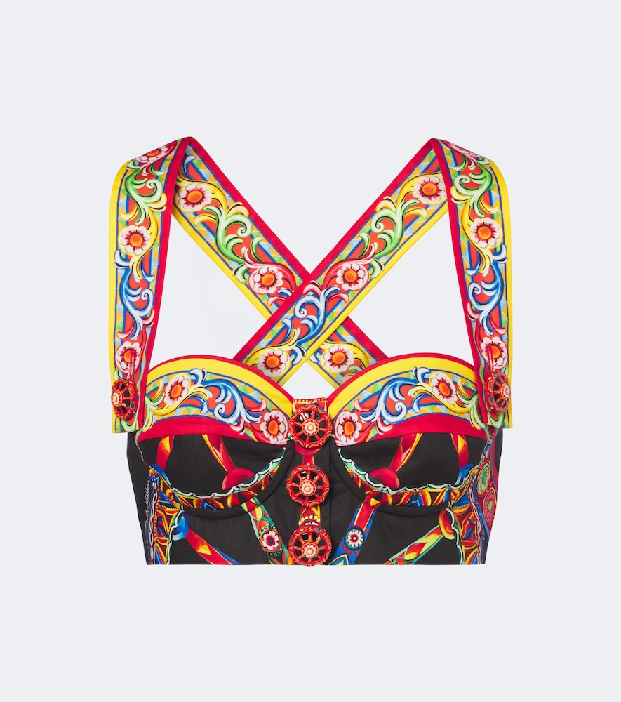 Cropped Top Carretto aus Baumwoll-Popeline