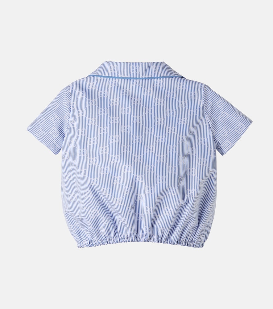  Gucci Kids Gucci Kids Baby Hemd Gg Aus Baumwollpopeline 