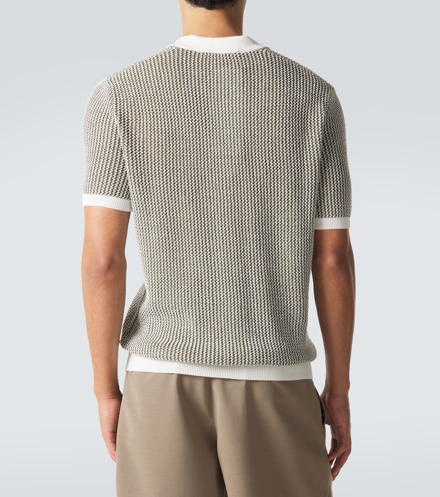 Horton Crochet Cotton Polo Sweater