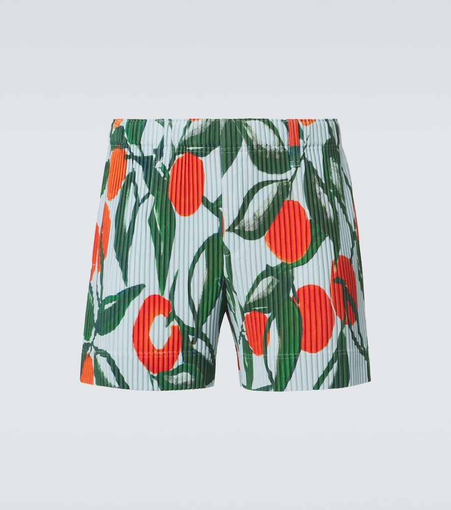 Homme PlissÃ© Issey Miyake Shorts plissÃ© con stampa