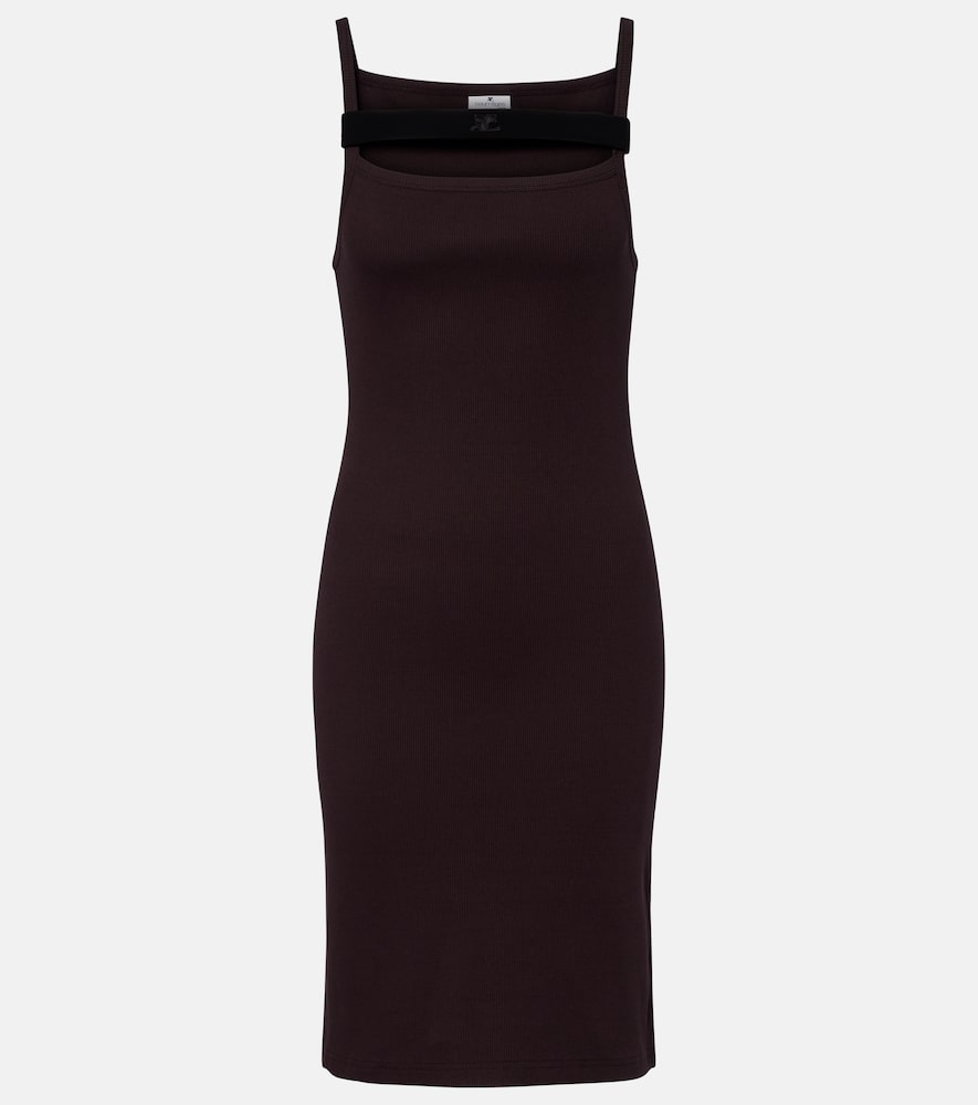 Courreges Courrèges Ribbed-knit cotton jersey midi dress | Thumbnail 6 Courreges Courrèges Ribbed-knit cotton jersey midi dress | Thumbnail 6