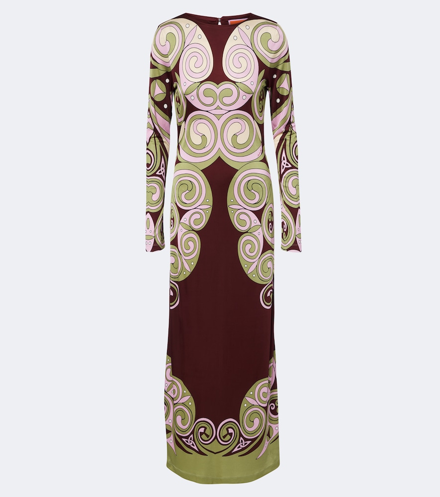 Abito lungo Kells Swirl in jersey