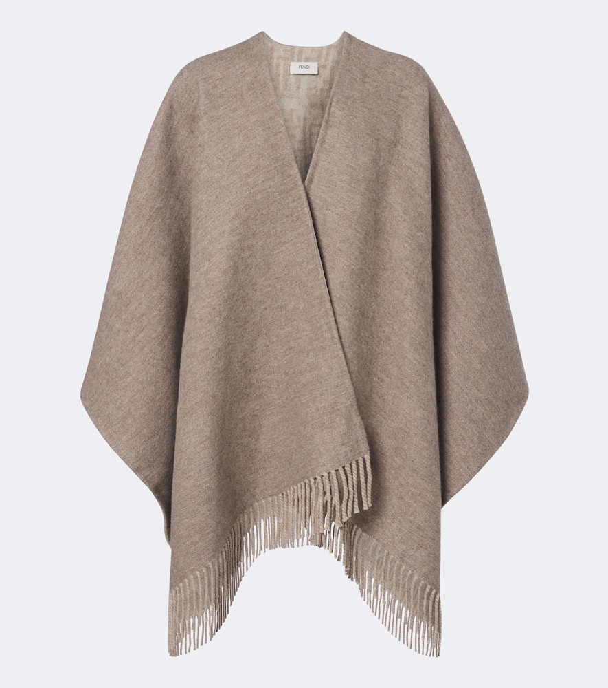 Wendbarer Poncho aus Wolle und Kaschmir