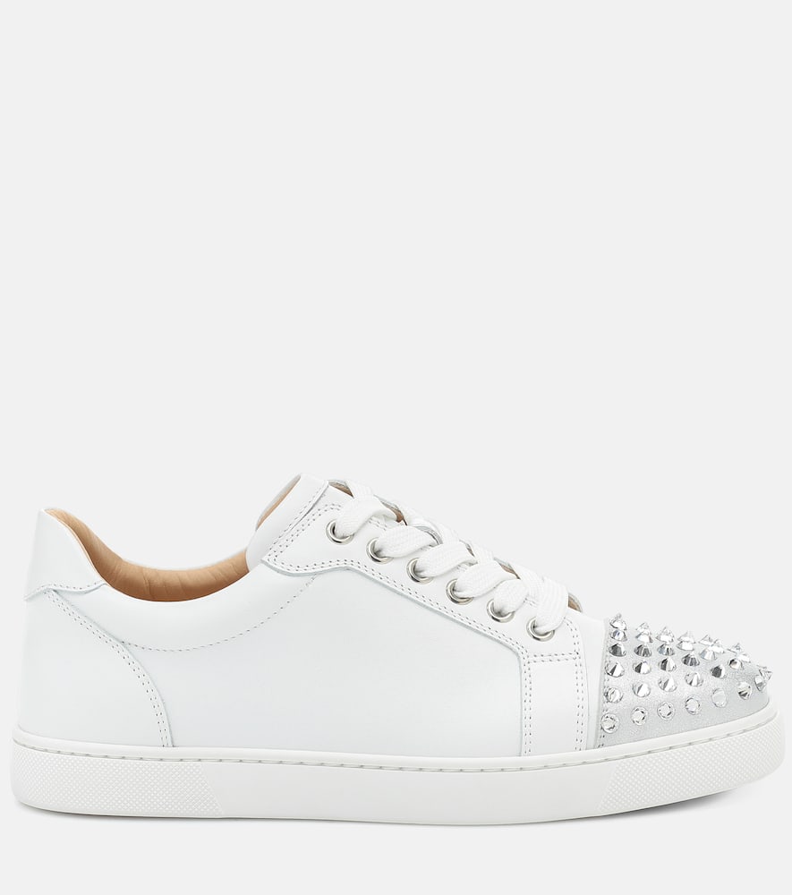 Christian Louboutin Vieira 2 White Leather Sneakers In White