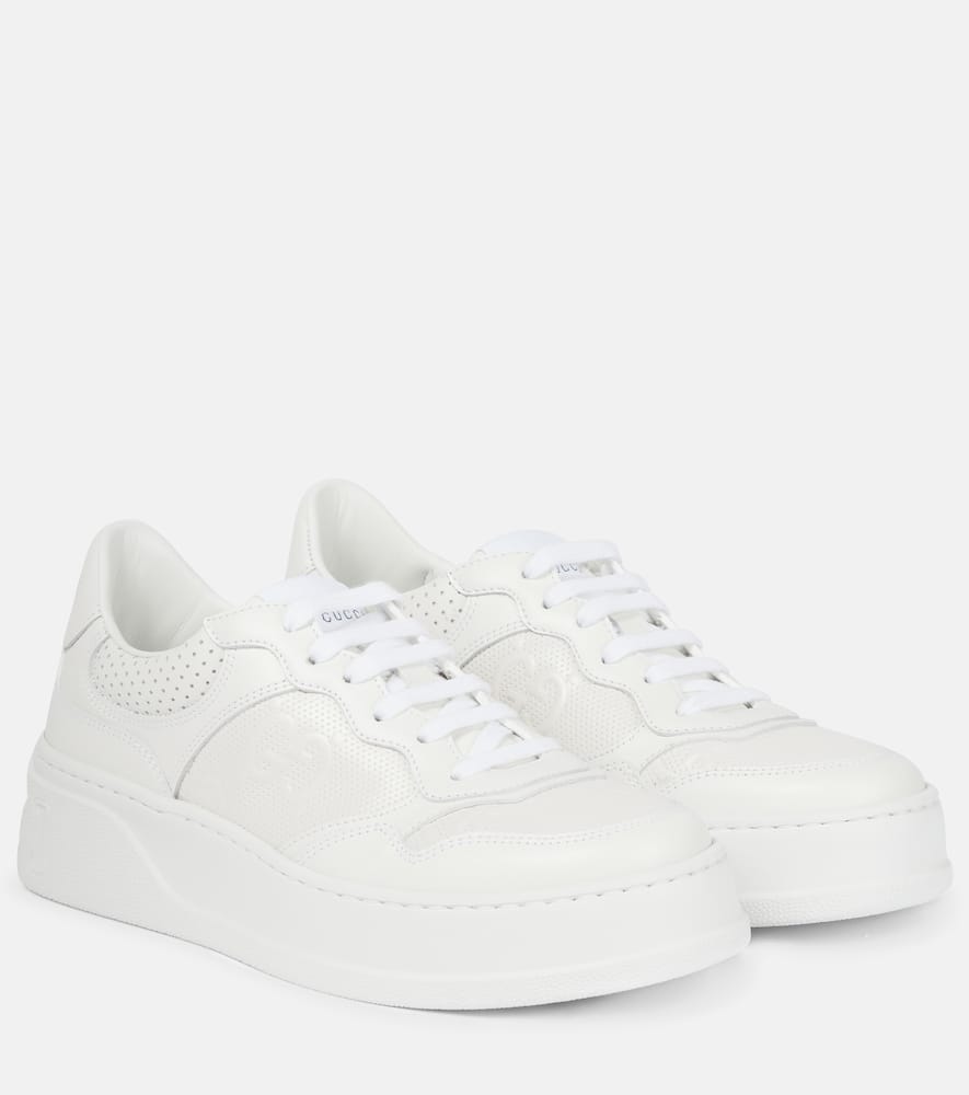 GG embossed leather sneakers