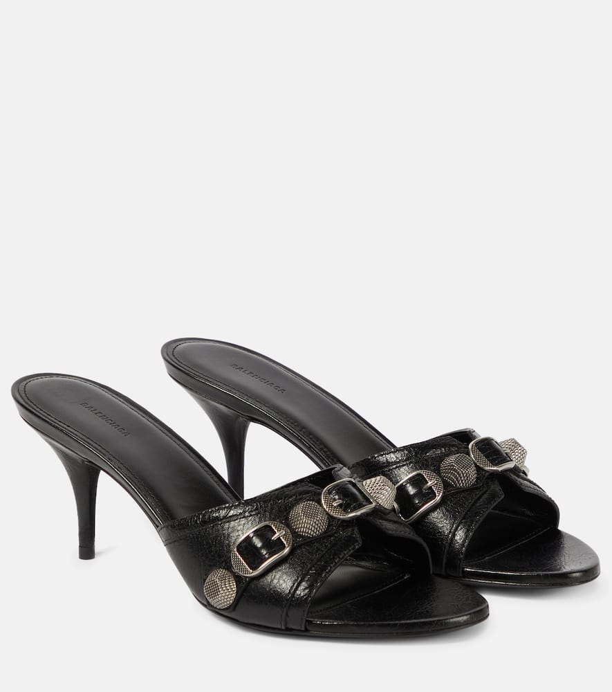 Cagole leather mules