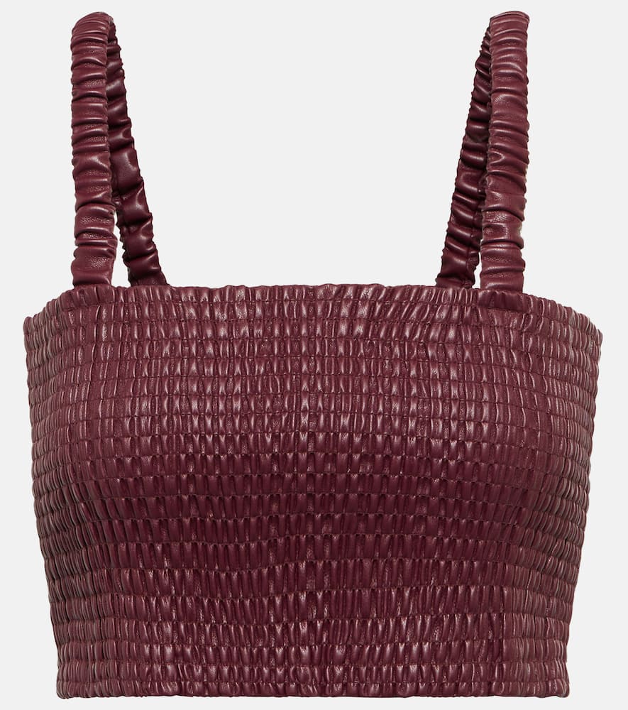 Proenza Schouler White Label faux leather crop top