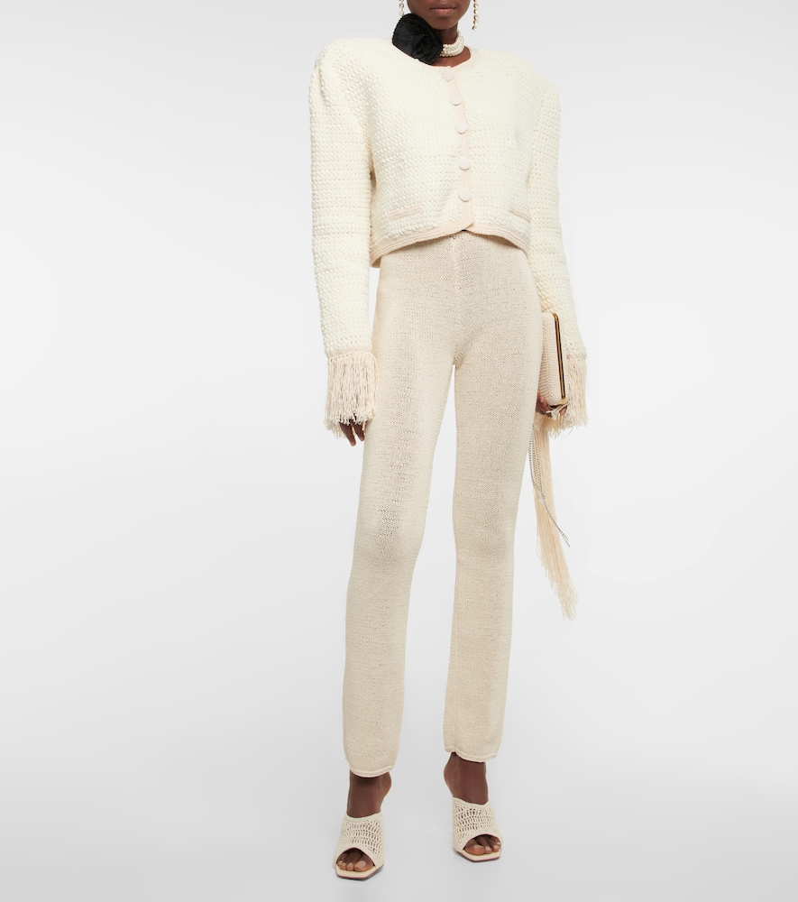 Magda Butrym Magda Butrym Crochet High-rise Slim Pants 