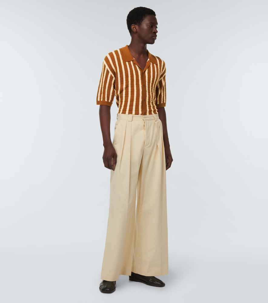 Striped Virgin Wool Bowling Shirt
