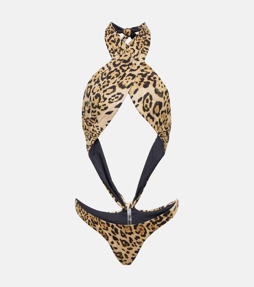 Reina Olga Showpony leopard-print swimsuit