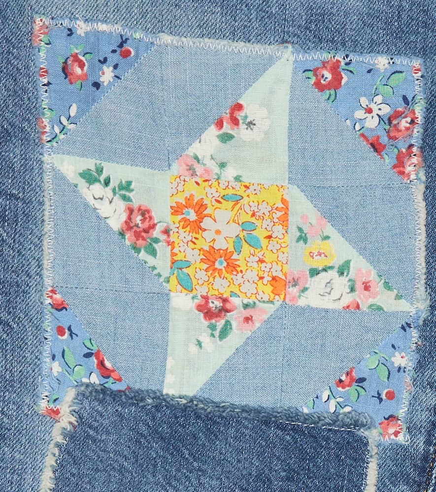 Polo Ralph Lauren Patchwork Jeans In Molera Wash