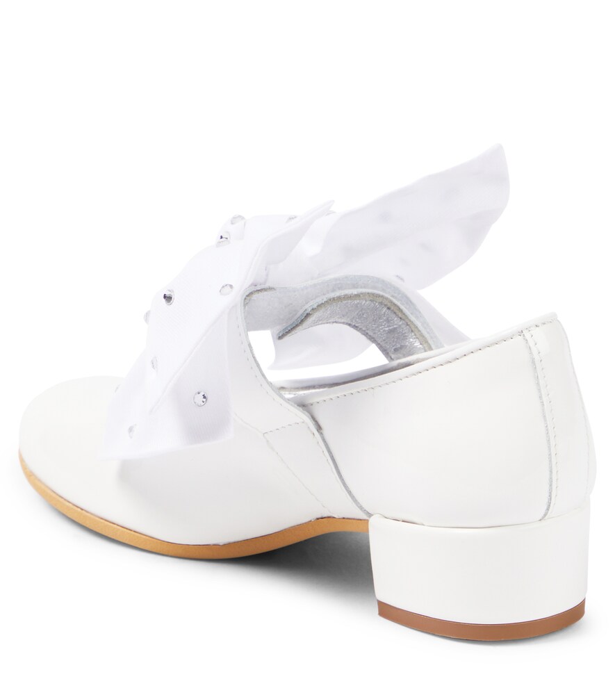  Monnalisa Monnalisa Bow-detail Patent Leather Mary Jane Pumps 