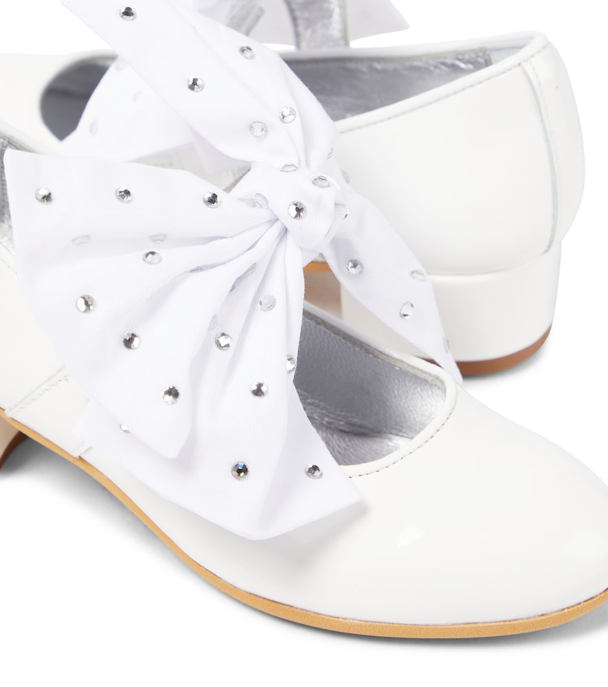  Monnalisa Monnalisa Bow-detail Patent Leather Mary Jane Pumps 