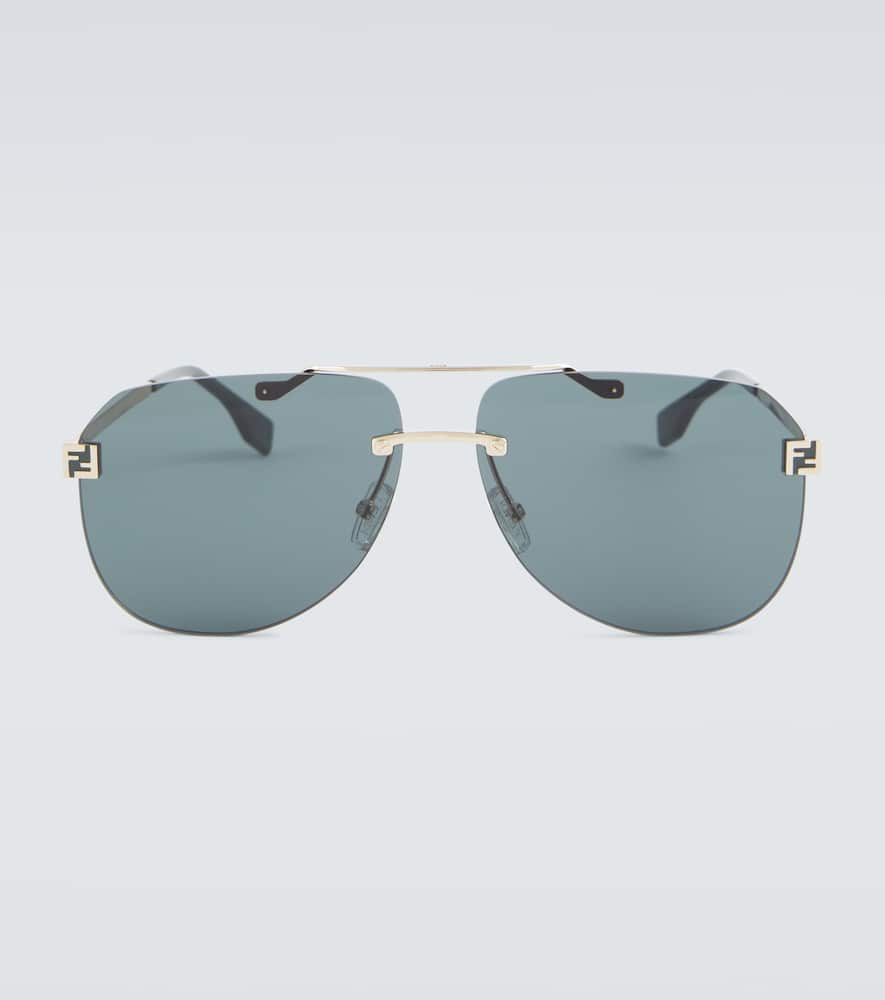 Fendi Sky Aviator Sunglasses In Gold