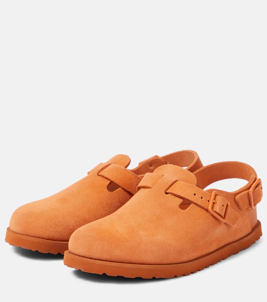 Shop Birkenstock 1774 Tokio Suede Mules In Orange