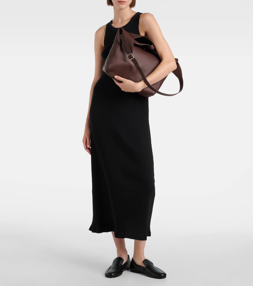 The Row Blake Leather Tote Bag In Red