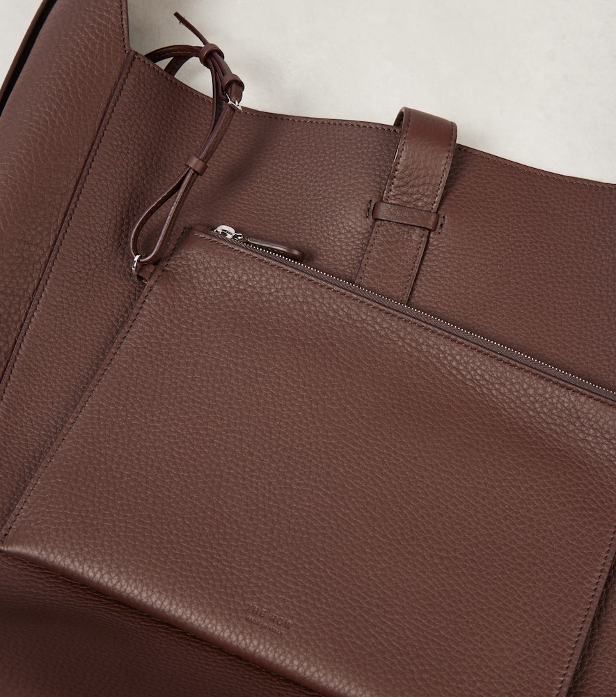 The Row Blake Leather Tote Bag In Red