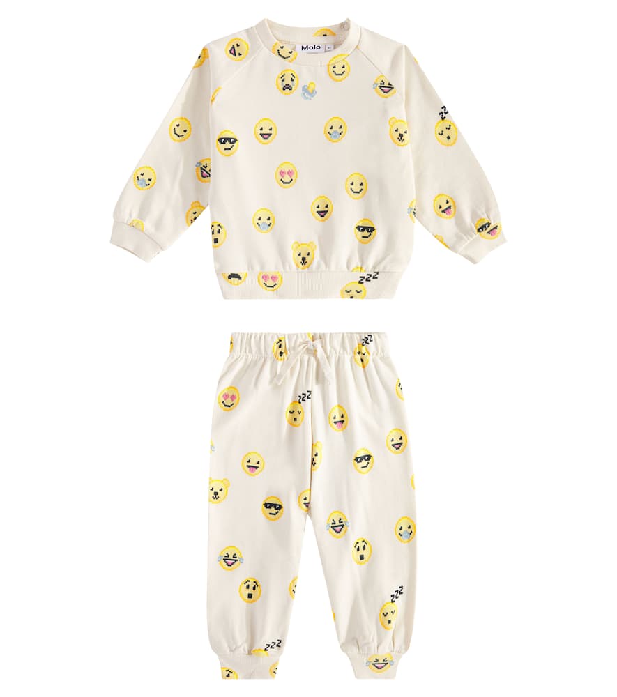 Molo Baby Simeon Jersey Sweatshirt And Sweatpants Set In Multicoloured