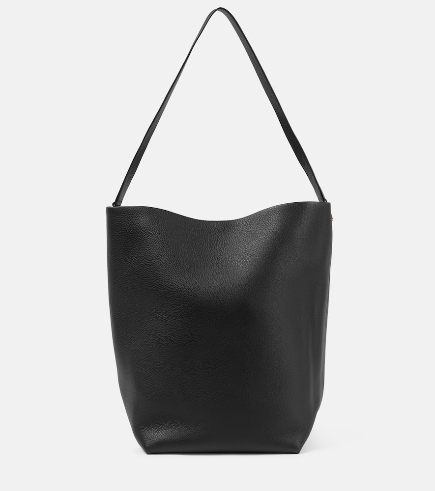 The Row Hook Ns Large Leather Tote Bag In Black