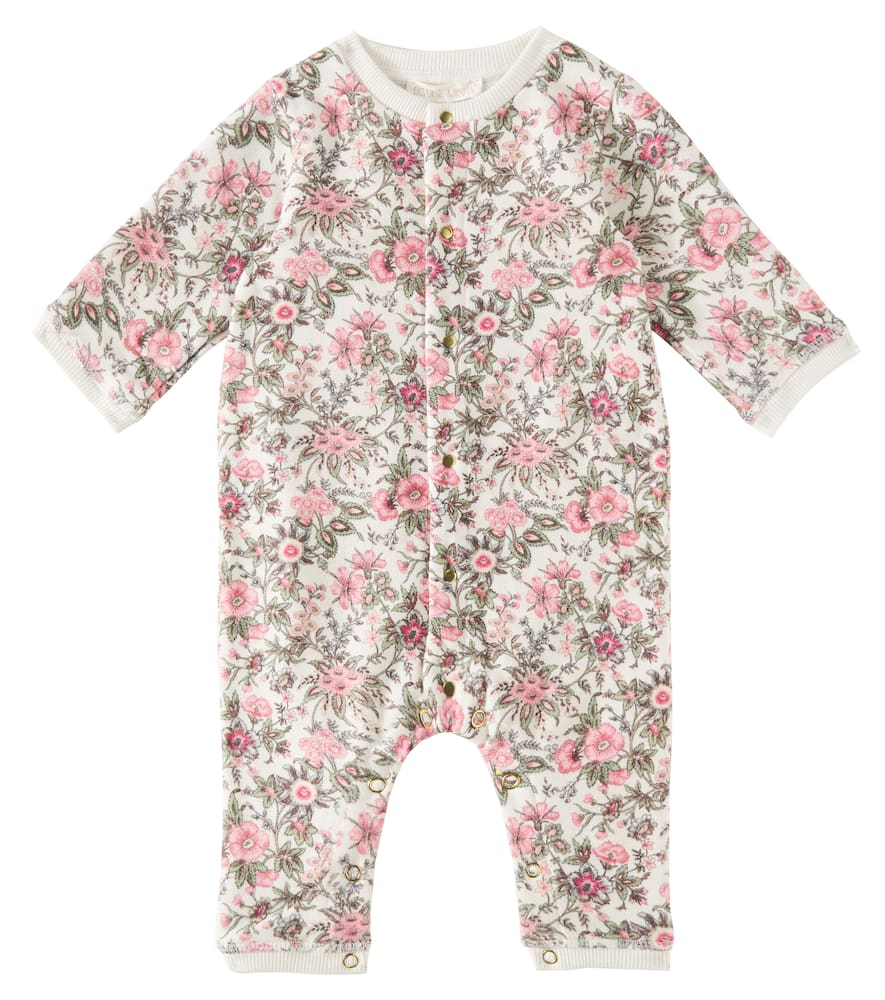 Louise Misha Baby Helene Floral Cotton Onesie In White