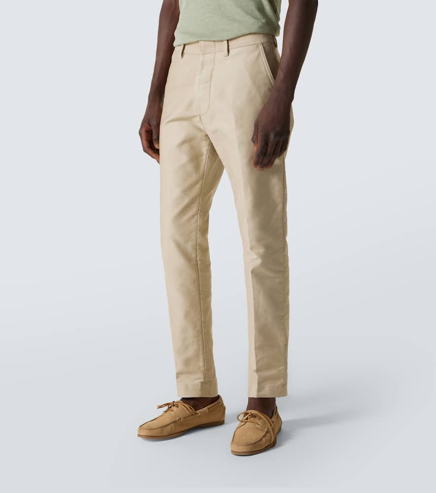 Tom Ford Cotton Chinos In Beige