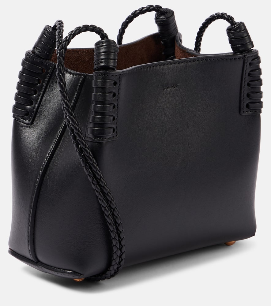 Etro Libra Pegaso Mini Leather Tote Bag In Black