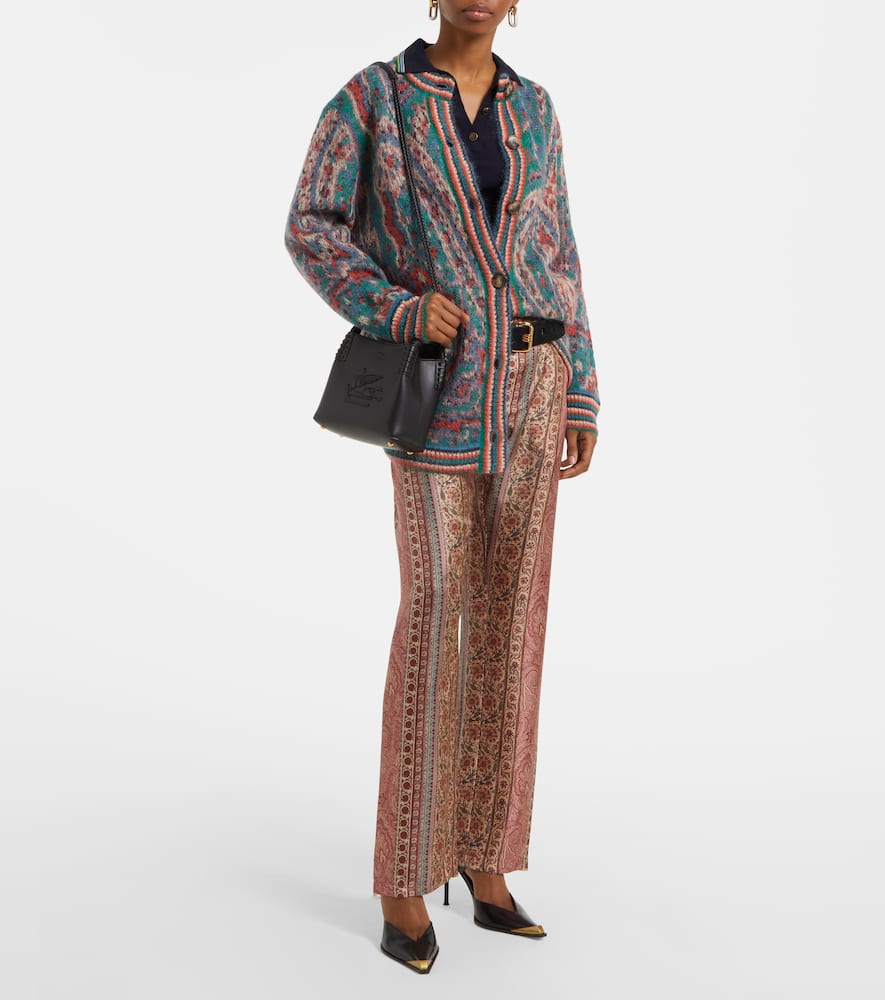 Etro Libra Pegaso Mini Leather Tote Bag In Black