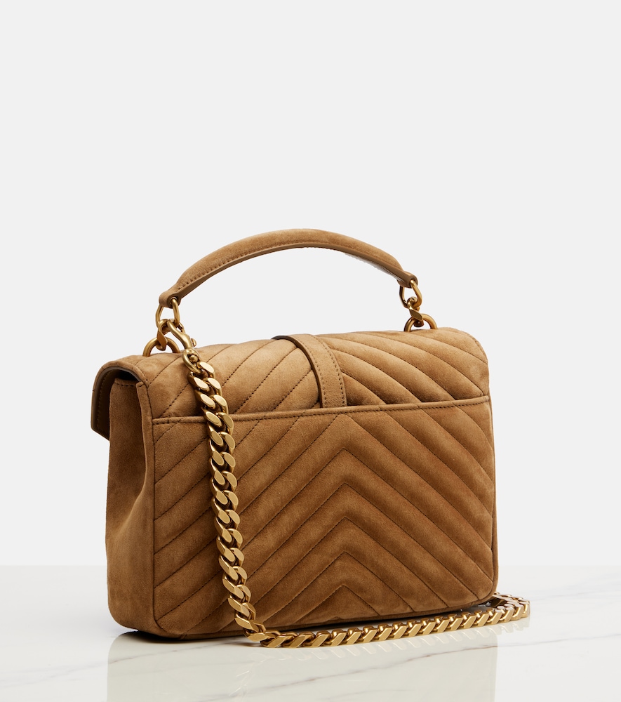  Saint Laurent Saint Laurent College Medium Suede Crossbody Bag 