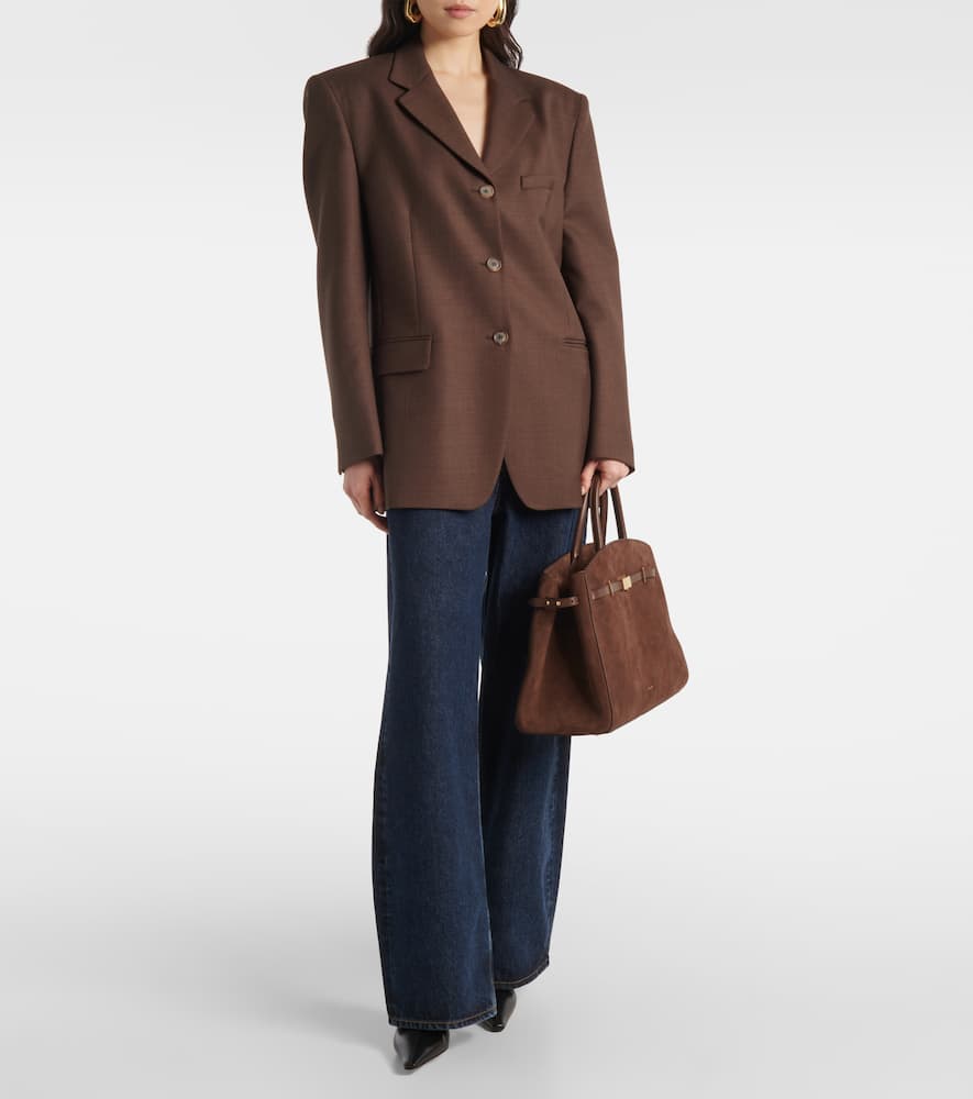 Demellier The Hudson Grain Leather Bag In Brown