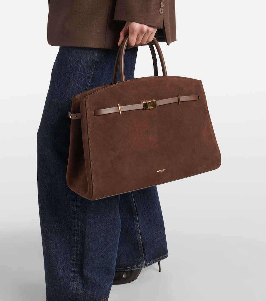 Demellier The Hudson Grain Leather Bag In Brown