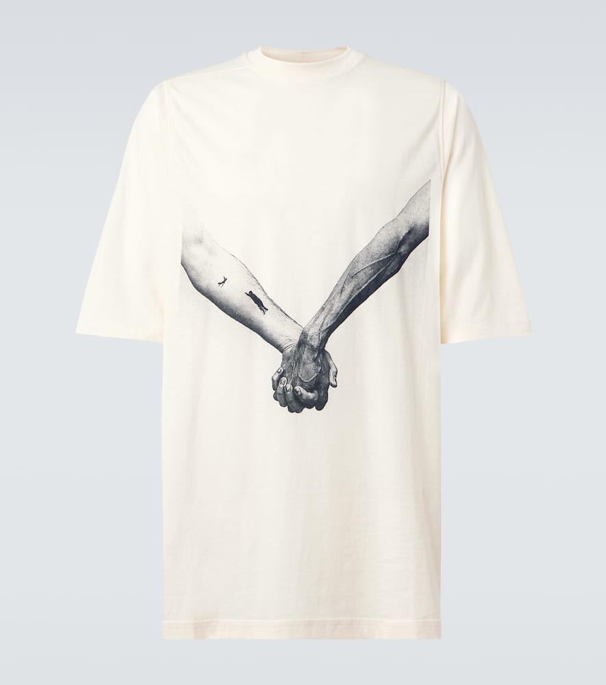 RICK OWENS JUMBO PRINTED COTTON JERSEY T-SHIRT