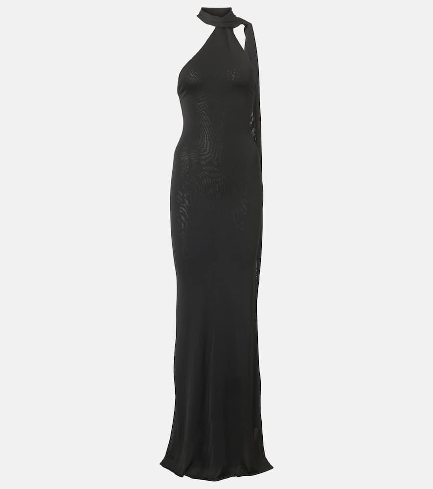Mirage scarf-detail gown
