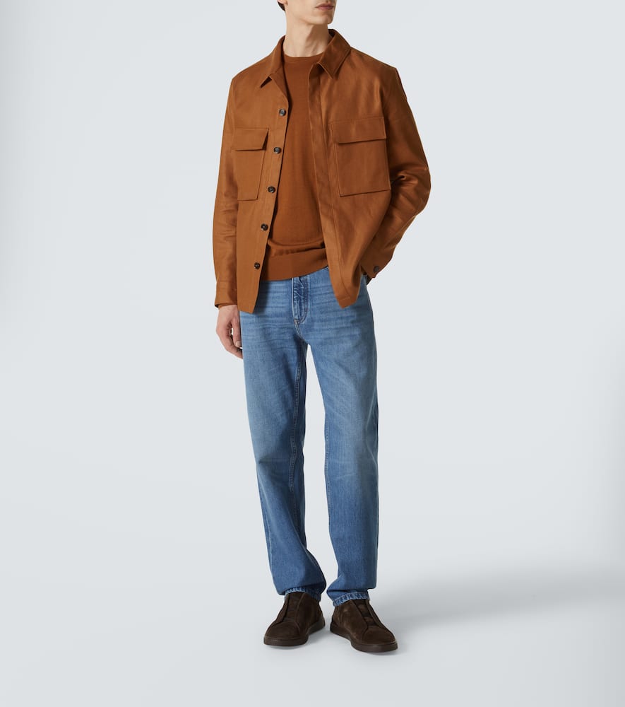 Zegna Men's Roccia Straight Leg Jeans In Blue