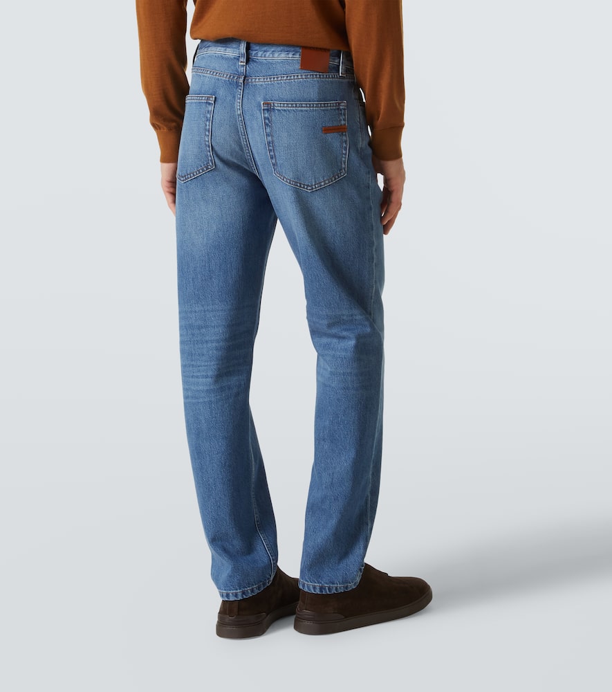 Zegna Men's Roccia Straight Leg Jeans In Blue
