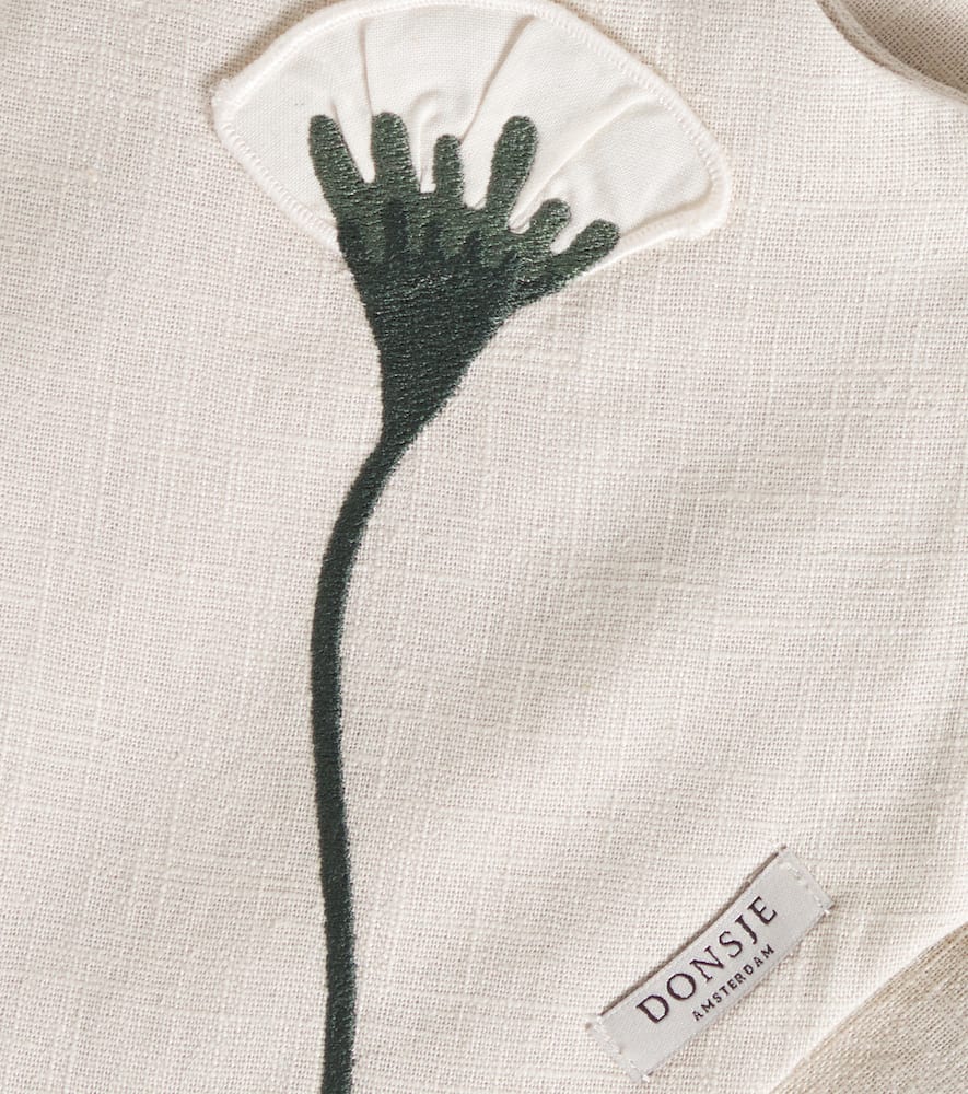 Donsje Baby Sugy Embroidered Linen Vest In Beige