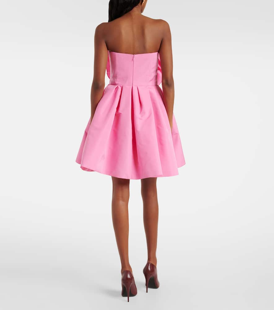 Carolina Herrera Flower Strapless Mini Dress
