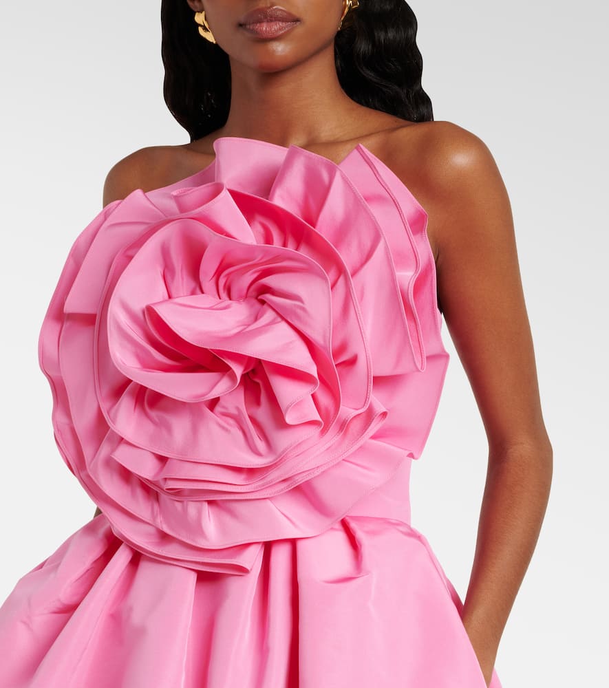 Carolina Herrera Flower Strapless Mini Dress